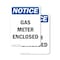 Signmission Gas Meter Enclosed, 7 in W x Rectangle, Plastic OS-2PACK-NS-P-710-V-13007 - alternate 1